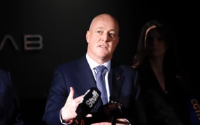 National Party leader Christopher Luxon announcing his party's space policy.