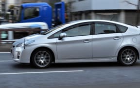 A Toyota Prius car in Tokyo.