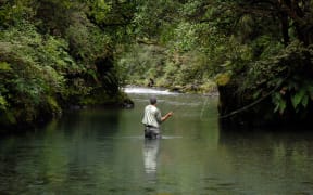 Fly fishing.