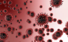 3D illustration of coronaviruses.