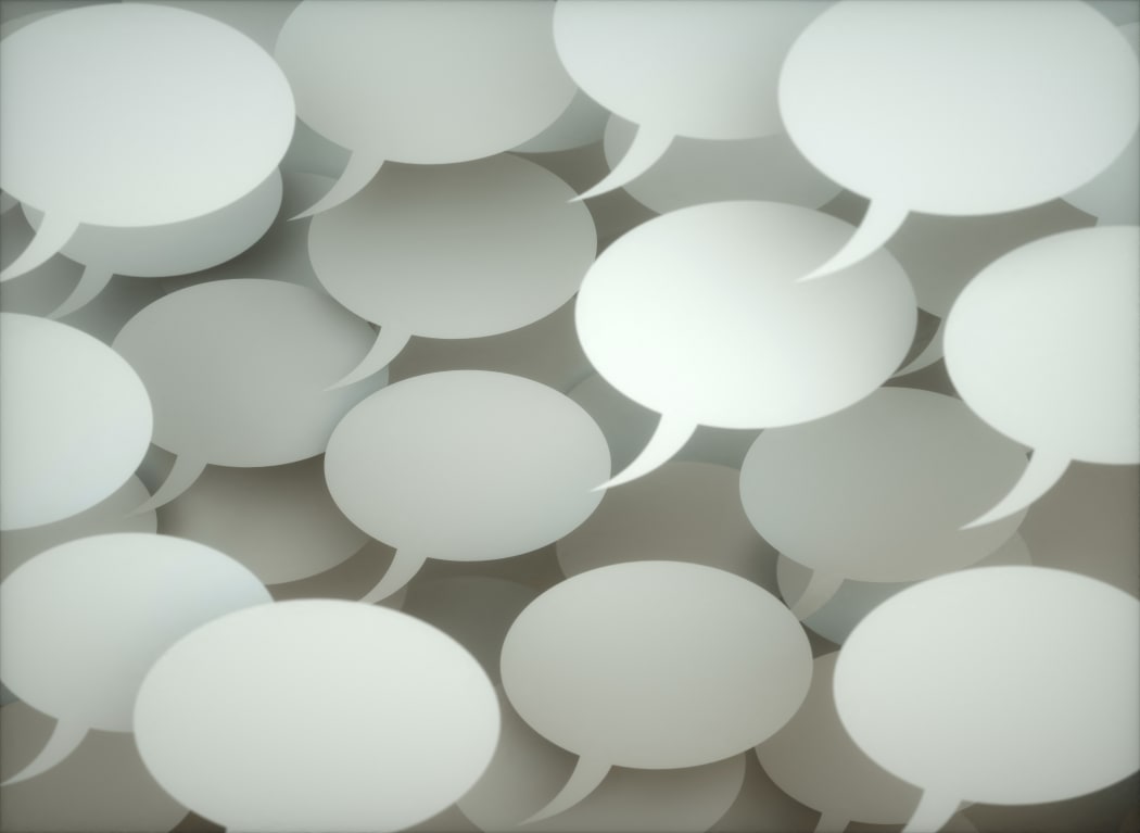 Speech bubbles, illustration. (Photo by KTSDESIGN/SCIENCE PHOTO LIBRARY / KTS / Science Photo Library via AFP)