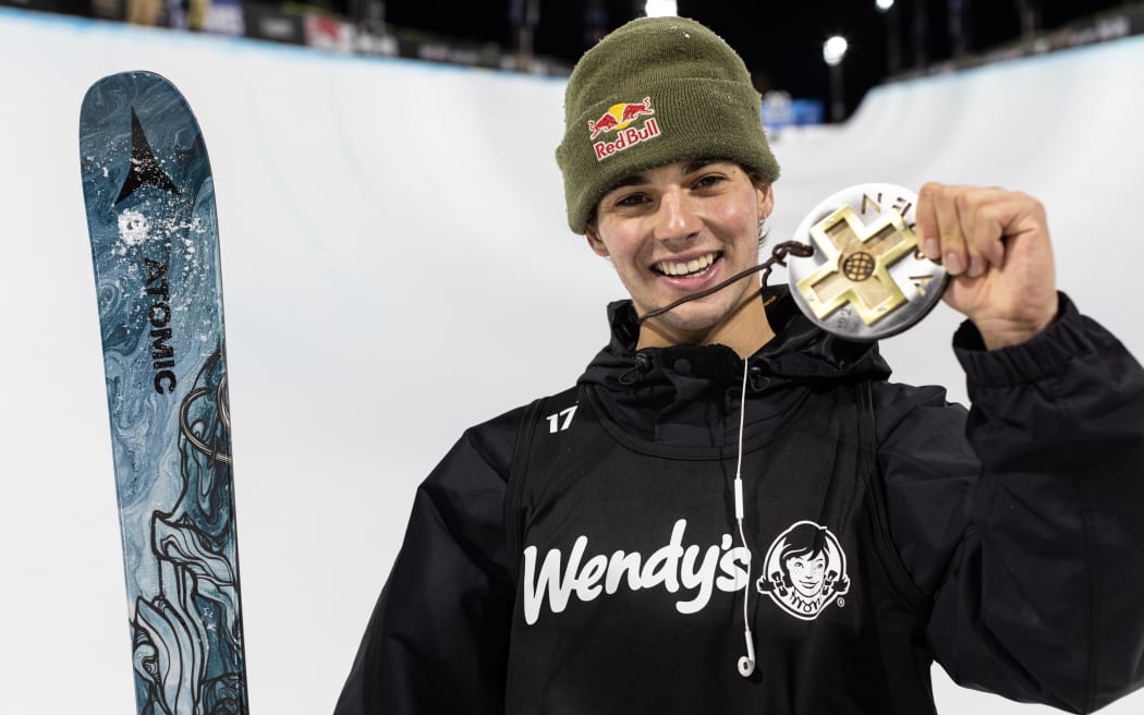 Nico Porteous with his second X Games gold medal.