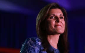 CONCORD, NEW HAMPSHIRE - JANUARY 23: Republican presidential candidate former U.N. Ambassador Nikki Haley delivers remarks at her primary night rally at the Grappone Conference Center on January 23, 2024 in Concord, New Hampshire. New Hampshire voters cast their ballots in their state's primary election today. With Florida Governor Ron DeSantis dropping out of the race Sunday, former President Donald Trump and former UN Ambassador Nikki Haley are battling it out in this first-in-the-nation primary.   Joe Raedle/Getty Images/AFP (Photo by JOE RAEDLE / GETTY IMAGES NORTH AMERICA / Getty Images via AFP)
