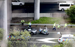 Police said a person died in an incident which has lead to State Highway 16 being closed from St Lukes to the Port.