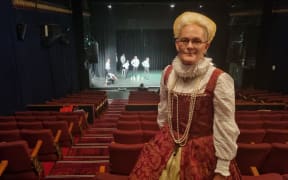 Stratford Shakespeare Trust secretary Jo Stallard donned full Elizabethan costume to MC the event.
