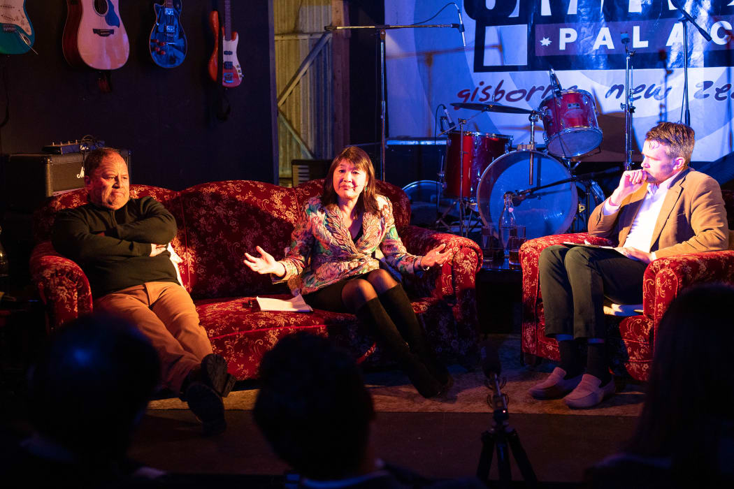Dr Wayne Ngata, Mai Chen and Alex Perrottet.