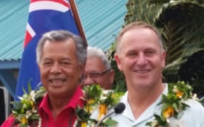 Prime Ministers Henry Puna and Johny Key in Rarotonga.