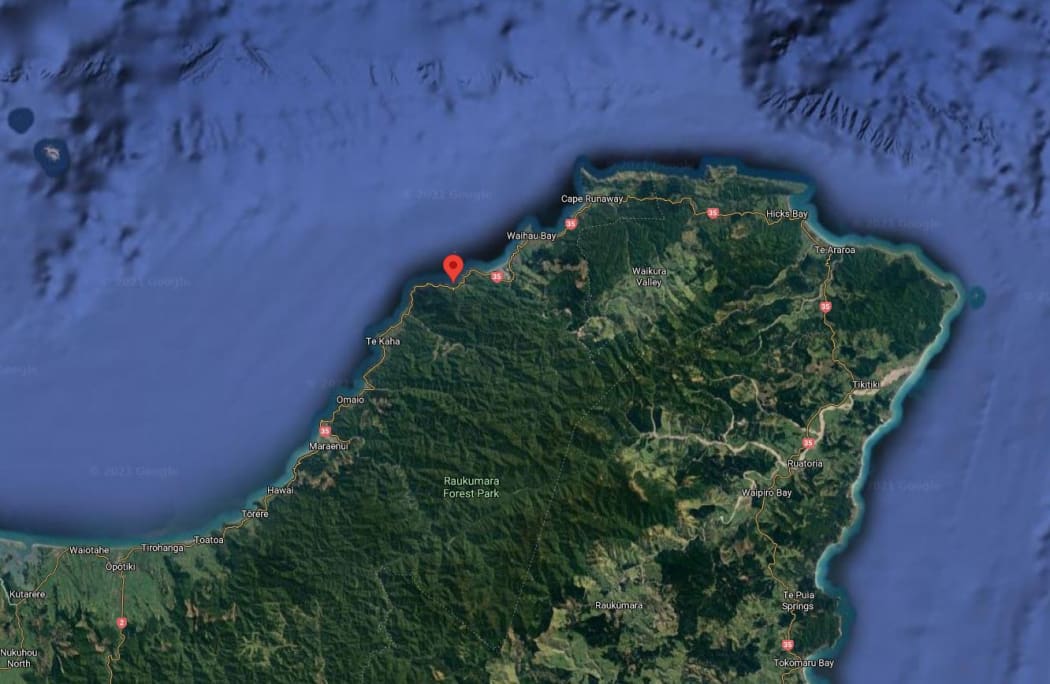 Whanarua Bay location