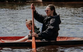 Wahine waka maker Hine Waitai-Dye and her waka