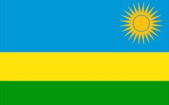 The flag of Rwanda.