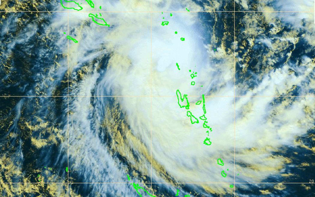 A satellite image of Cyclone Donna from the French meteorological service.
