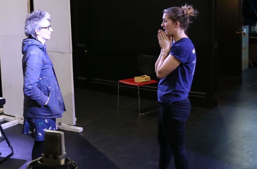 Director Jo Randerson and performer Hayley Sproull