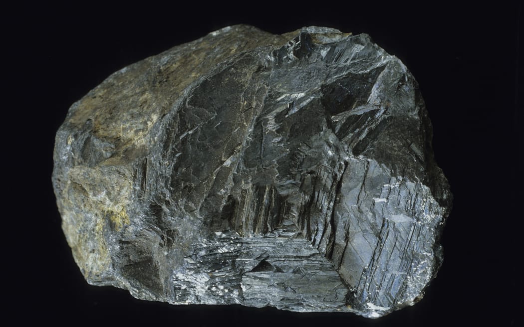 Native antimony from Australia. Collection School of Mines