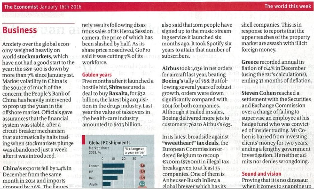 The Economist's subtle salutes to the Thin White Duke