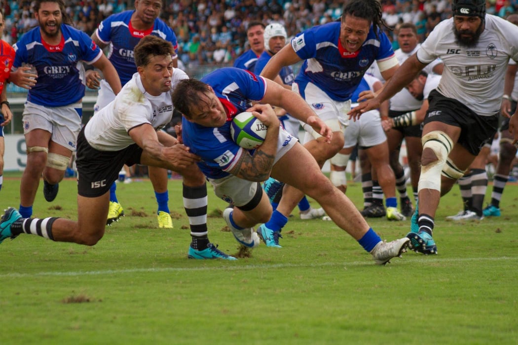 Jack Lam scored as Samoa made a second half comeback.