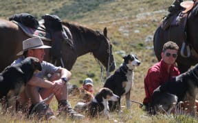 Stockmen resting after a cattle muster at Molesworth