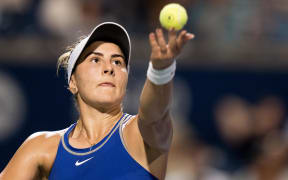 Canadian tennis player Bianca Andreescu in action in 2022.