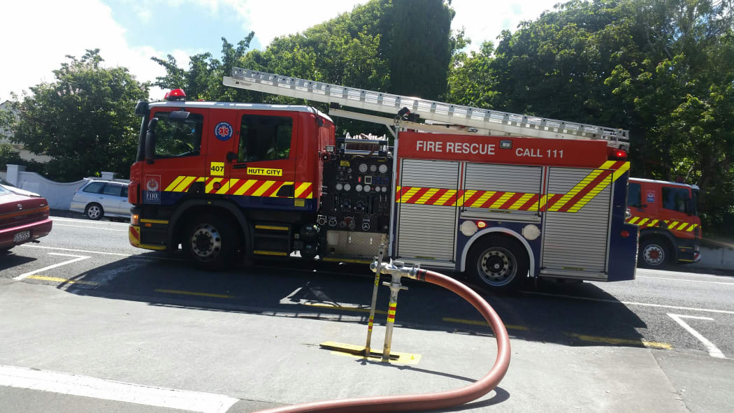 A fire truck at Hutt Valley High School.
