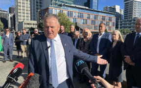 Shane Jones at fisheries announcement in Wellington