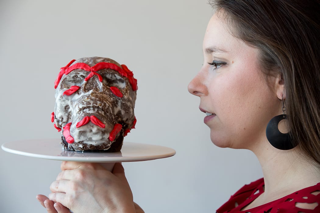 Skull and cakebones thesis representation for "bake your thesis" from Jade De La Paz.