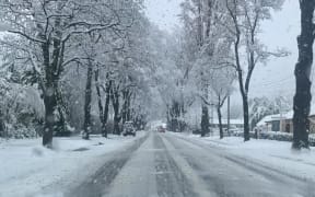 Snow has fallen in Arrowtown in Otago on 13 September.