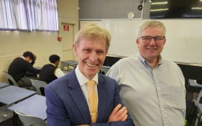 Rongotai College principal Kevin Carter (left) and head of maths Dietmar Muck.