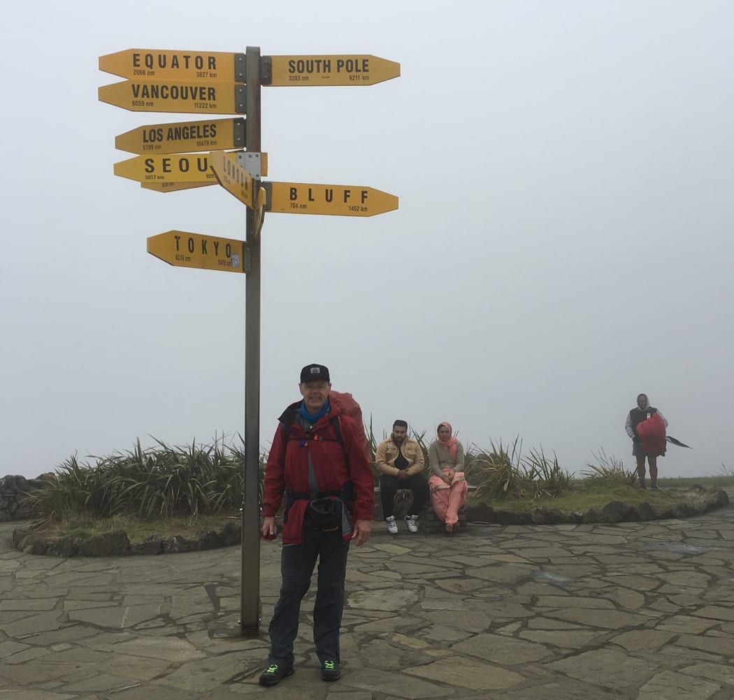 Bruce Hopkins at Cape Reinga.