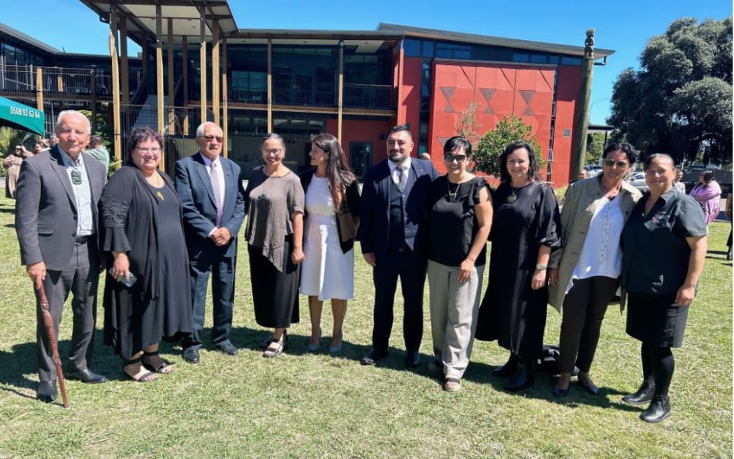 Te Pūkaea o Te Waiora partners from left to right: Chris Majoribanks, Maude Takurua, Doug Hauraki, Enid Ratahi-Pryor, Rachel Leota, Chappie Te Kani, Melissa Pye, Sarah Lee, Pania Hetet and Miria Tarau.
