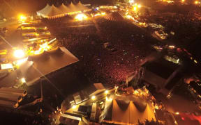 The crowd at Falls Festival in Lorne, Victoria, Australia