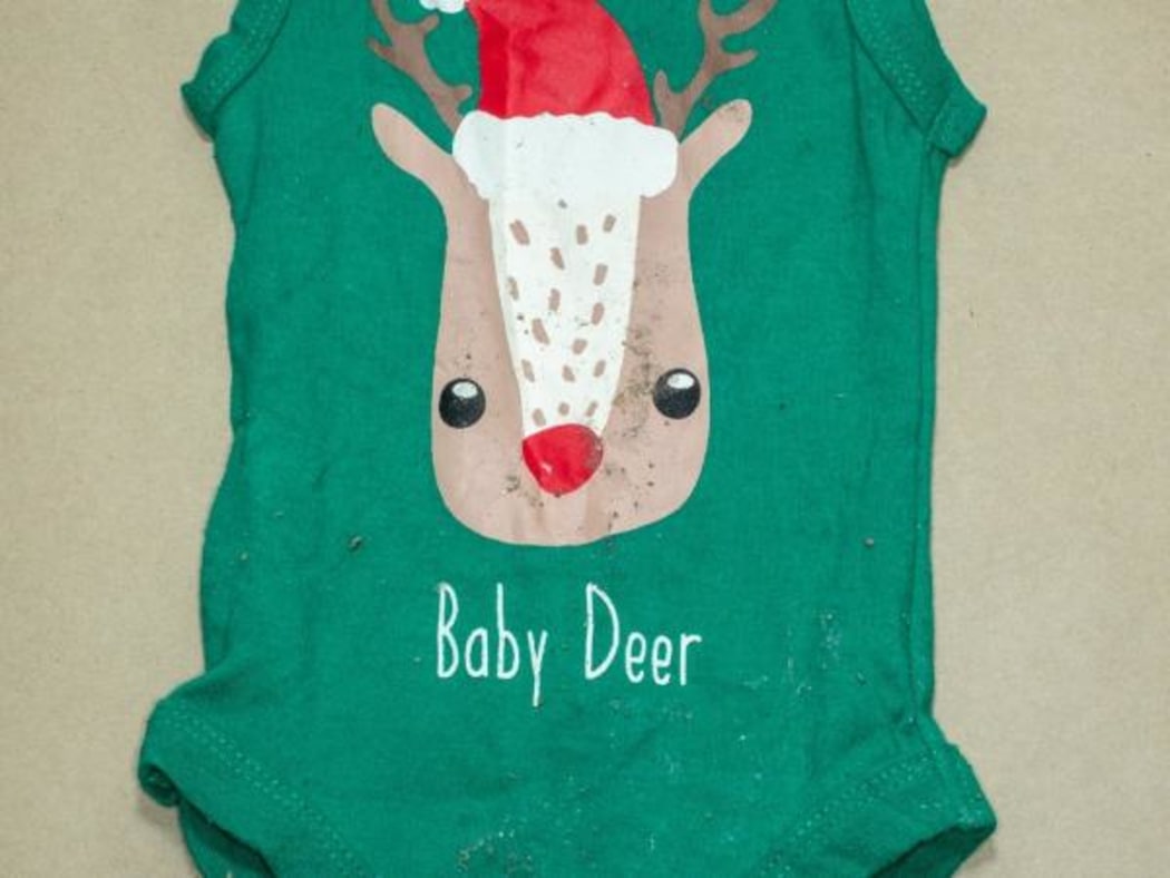 Police image of baby clothes in relation to newborn found dead at Auckland recycling facility