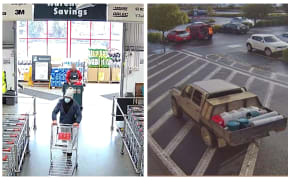 The man police believe to be Tom Phillips, sighted at Bunnings in Te Rapa and the stolen 2003 bronze-coloured Toyota Hilux flat-deck ute believed to have been driven by Tom Phillips and seen in Pokuru near Te Awamutu, in Te Rapa, and in Kawhia on three separate occasions on Wednesday.