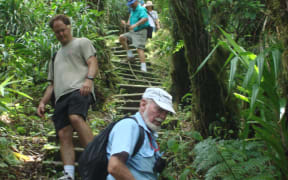 Visitors in an American Samoa park