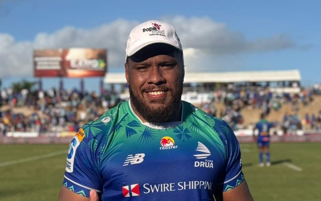 Man of the Match Tevita Ikanivere scored two tries against the Reds in Suva on Saturday. Photo: Fijian Drua