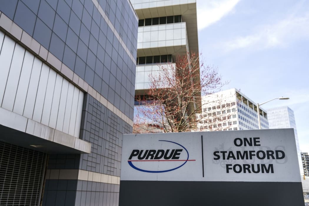 STAMFORD, CT - APRIL 2: Purdue Pharma headquarters stands in downtown Stamford, April 2, 2019 in Stamford, Connecticut. Purdue Pharma, the maker of OxyContin, and its owners, the Sackler family, are facing hundreds of lawsuits across the country for the company's alleged role in the opioid epidemic