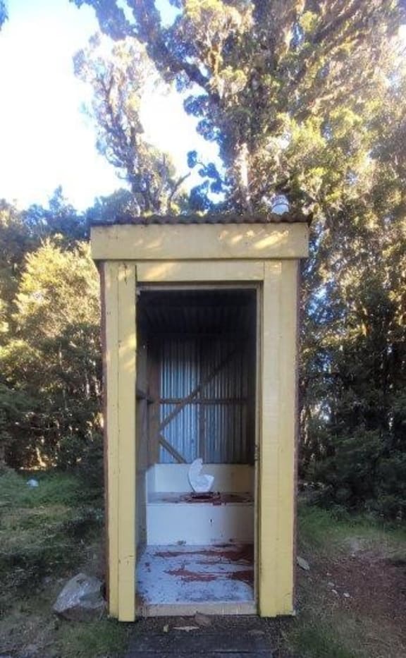 Damage to Kirwans Hut on West Coast