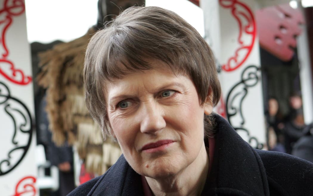Prime Minister Helen Clark at the 40th anniversary of Maori Queen, Dame Te Atairangikaahu, Ngaruawahia, May 2006