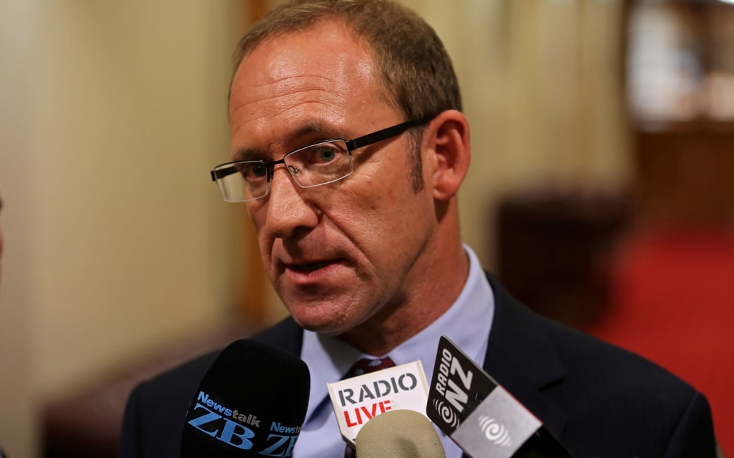 Andrew Little during caucas run this morning.