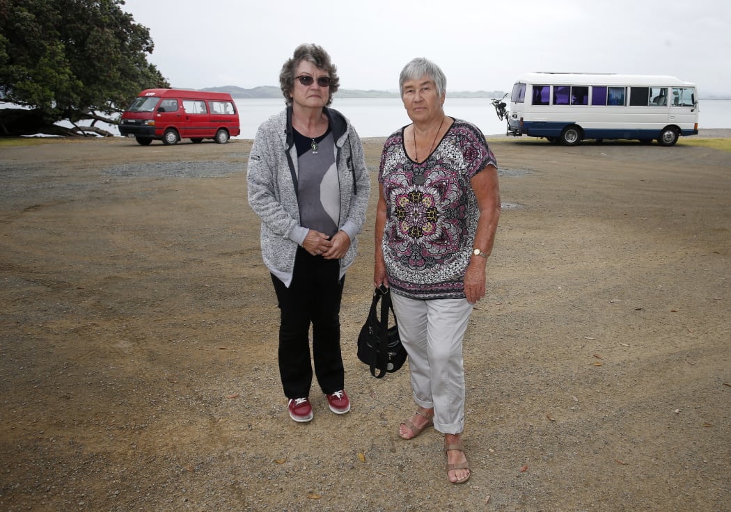 Jane Kippenberger and Jan Boyes, Freedom Camping at Tamaterau Beach.