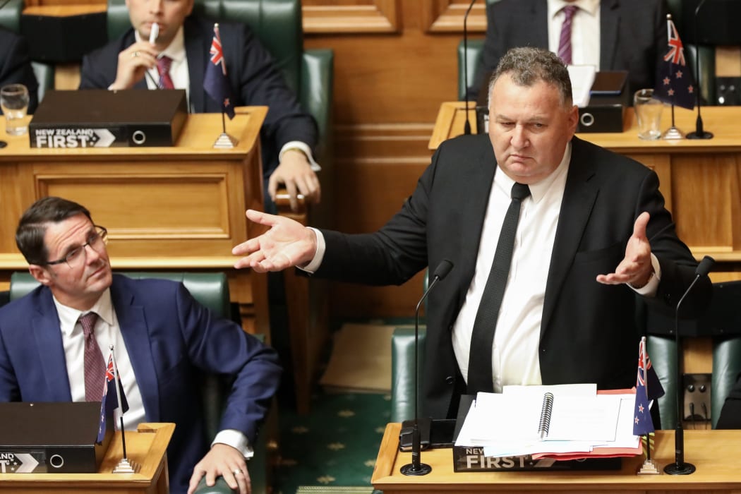 New Zealand First MP Shane Jones in the House