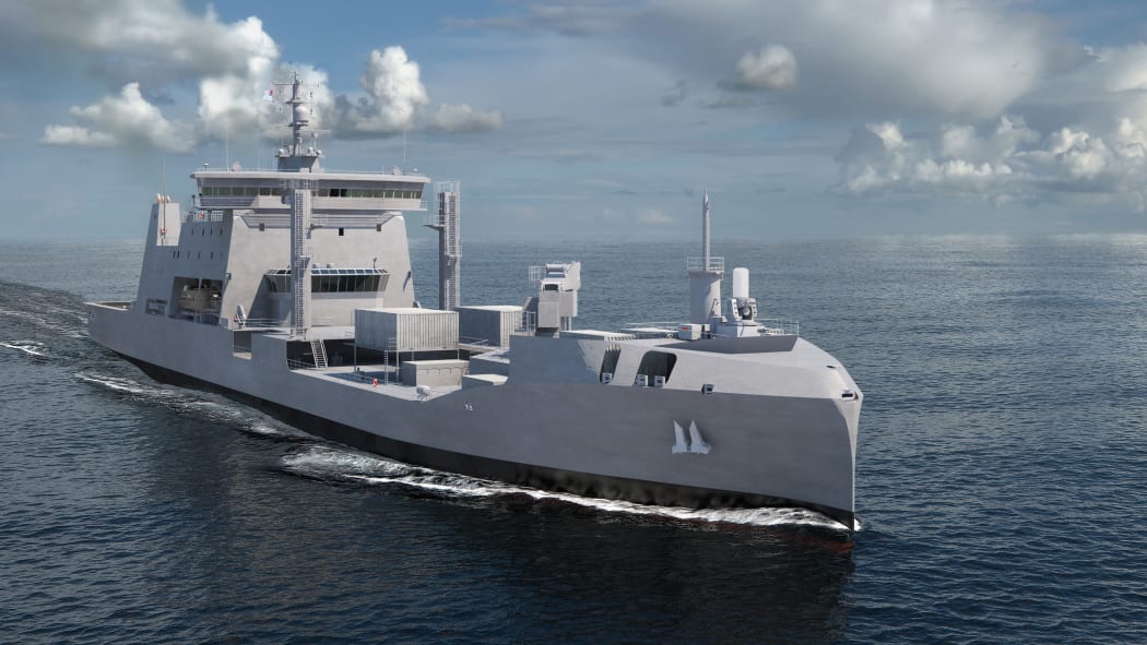 An artist's impression of HMNZS Aotearoa.