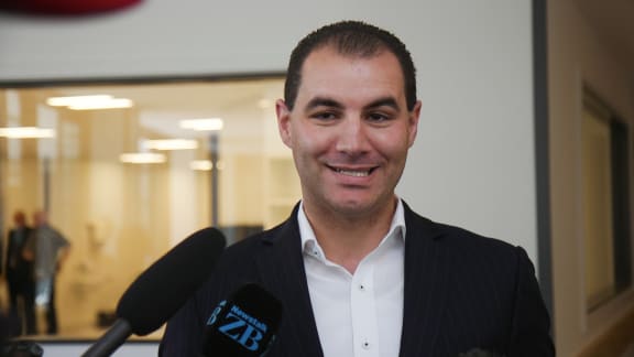 Ex-National MP Jami-Lee Ross at his first public appearance since receiving treatment for mental health issues.