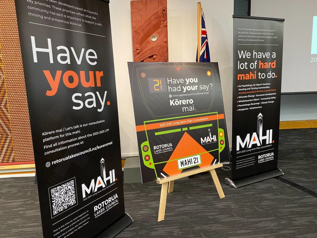 'Mahi', Rotorua Lakes Council's 2021 Long-term Plan branding.