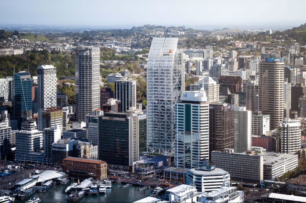 An artist's impression of the proposed PwC Tower at Commercial Bay