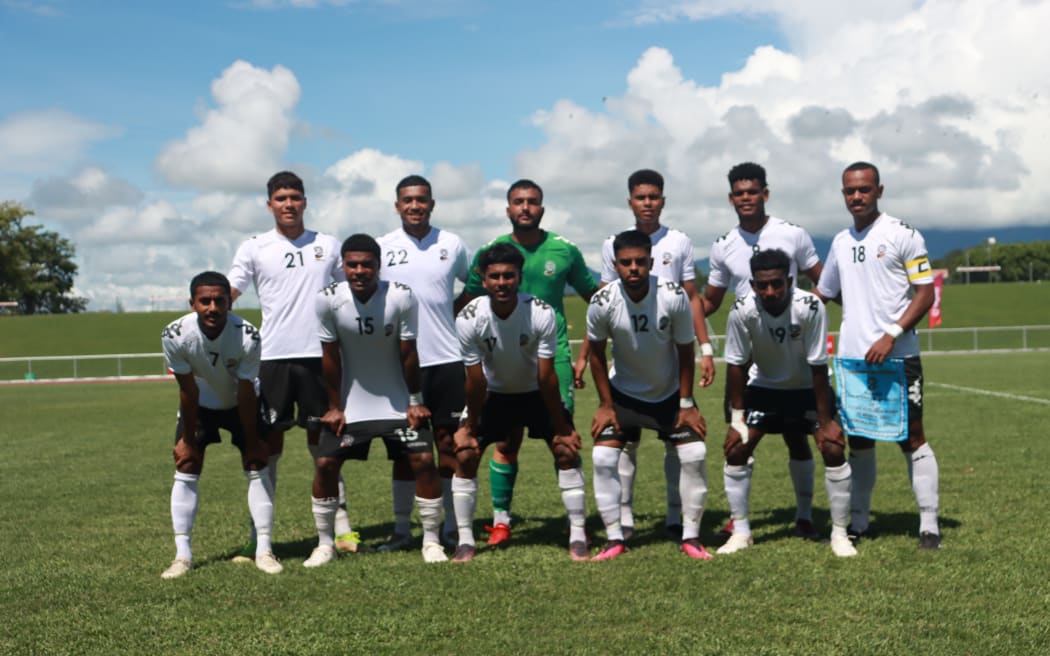 The Junior Bula Boys pose ahead of their Tri-nations test against Solomon Islands