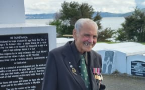 Sir Robert Gillies, the last surviving member of 28 Māori Battalion, in Rotorua