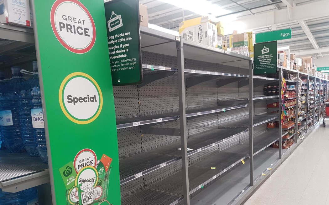 Egg shortage affects Countdown in Levin as there are no eggs on the shelves.