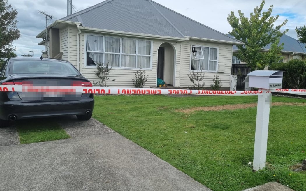 The site of a standoff in Stratford overnight.