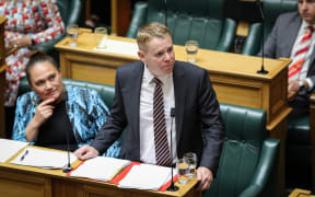 Labour MP Chris Hipkins answers a question in the House
