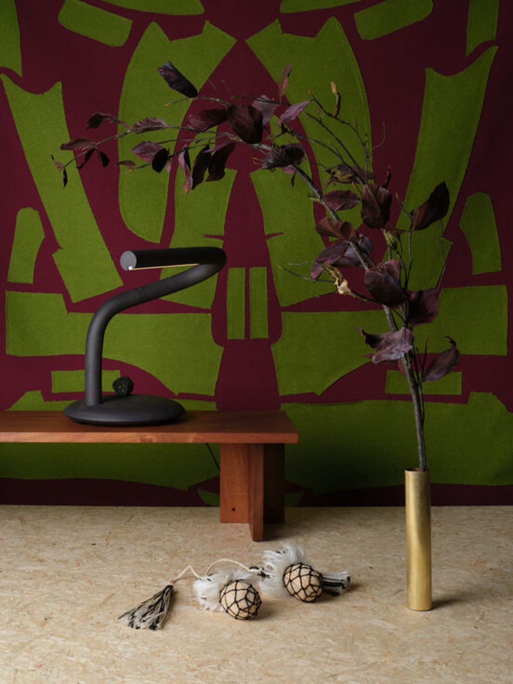 How to make a home tableau featuring work by Isaac Te Awa, Karin Montgomery, Emile Drescher, Ben Pyne and Vita Cochran.