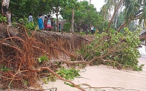 Early damage from Cyclone Oma